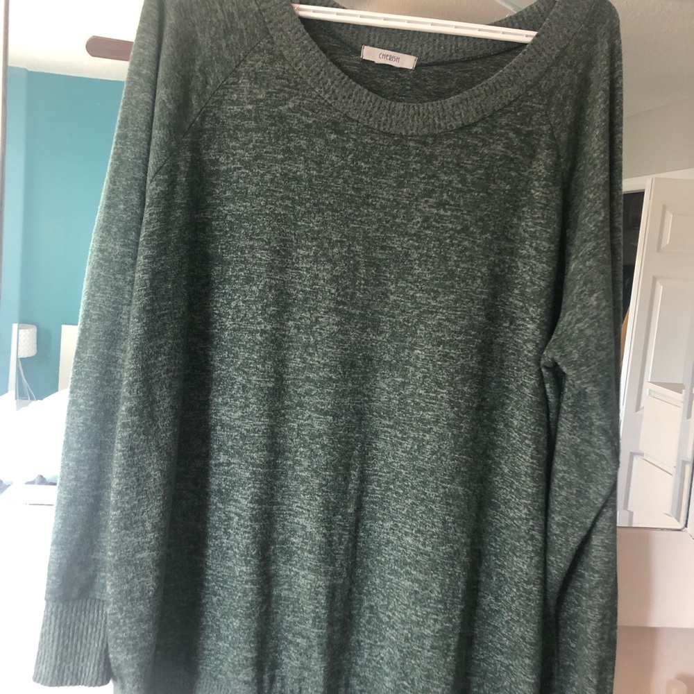 Gorgeous marled green sweater from Silver Icing